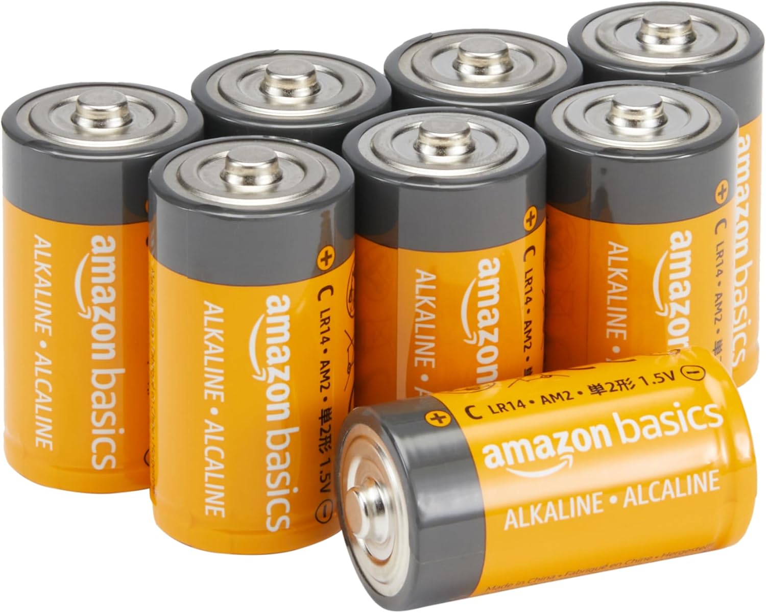 [Prime, S&S] $8.34: 8-Pack Amazon Basics C Cell Alkaline All-Purpose Batteries at Amazon ($1.04 each)