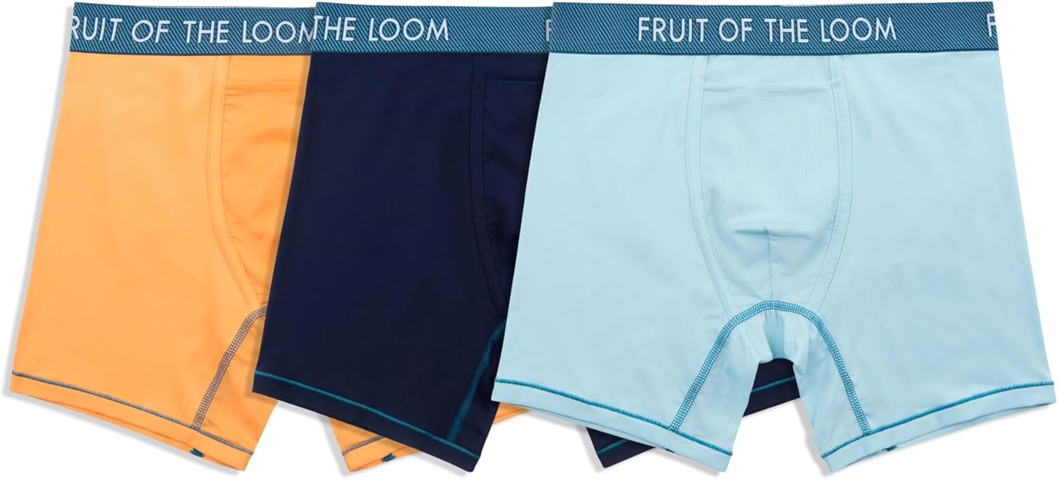 $7.71*: 3-Pack Fruit of the Loom Men's Getaway Boxer Briefs (Various) at Amazon