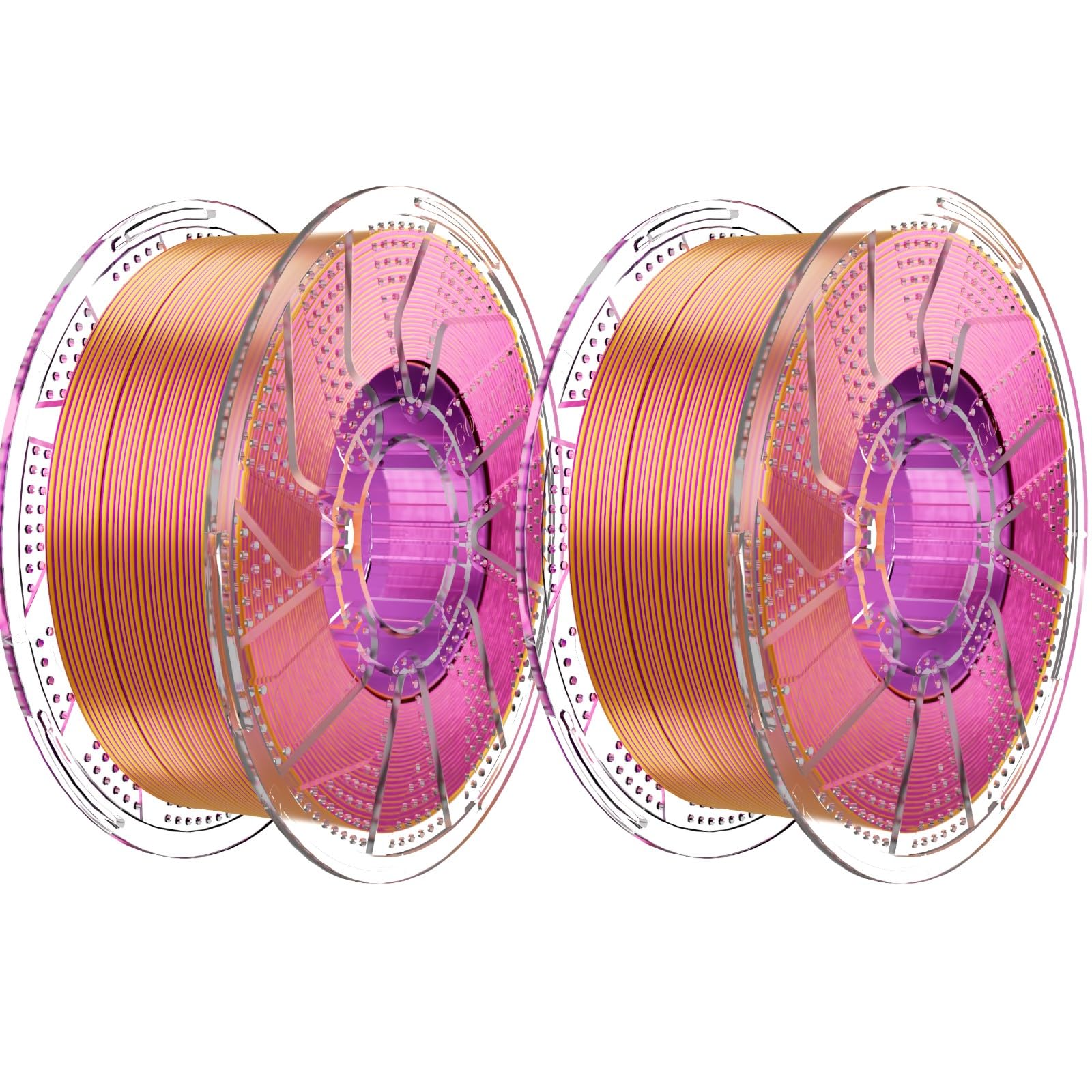 $18.99 for TWO spools of 1KG tri/dual color silk PLA 3D printer Filament (Amazon)